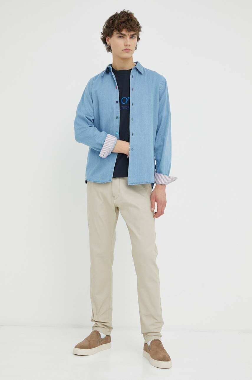 Штани G-Star Raw чоловічі колір бежевий фасон chinos