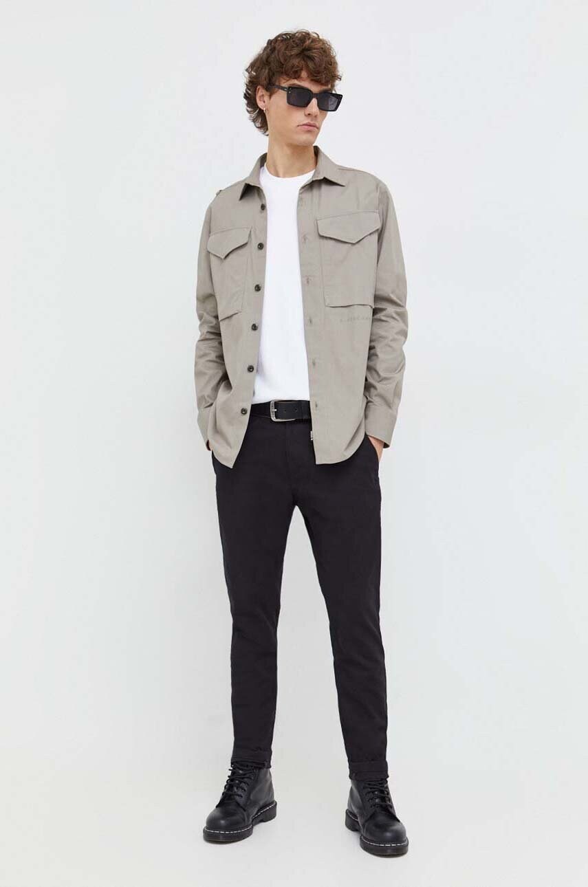 Штани G-Star Raw чоловічі колір сірий фасон chinos