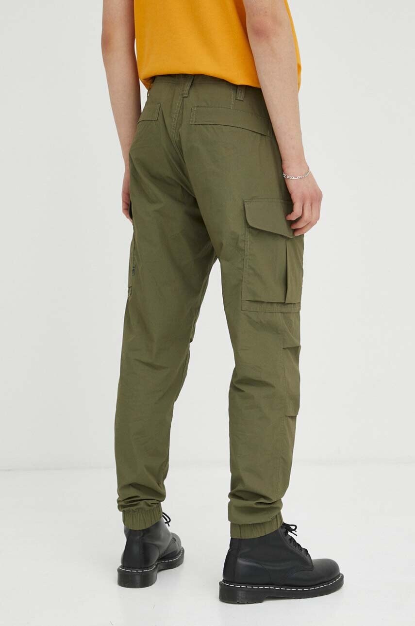 Бавовняні штани G-Star Raw колір зелений пряме