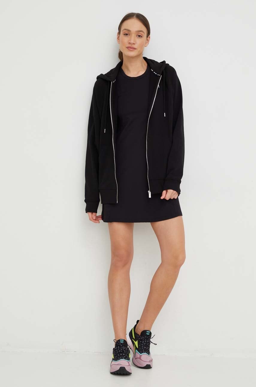 Сукня Dkny колір чорний midi облягаюча