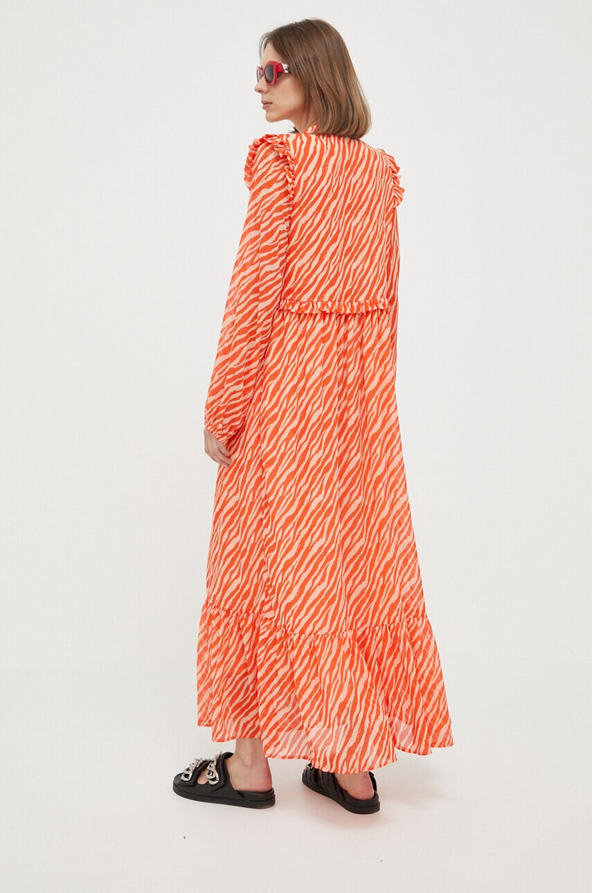 Сукня Notes du Nord колір помаранчевий maxi oversize