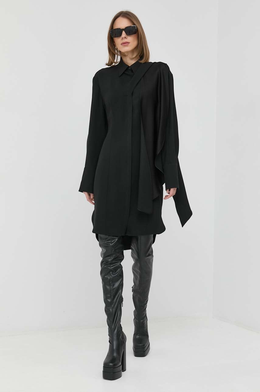 Сукня Victoria Beckham колір чорний mini пряма