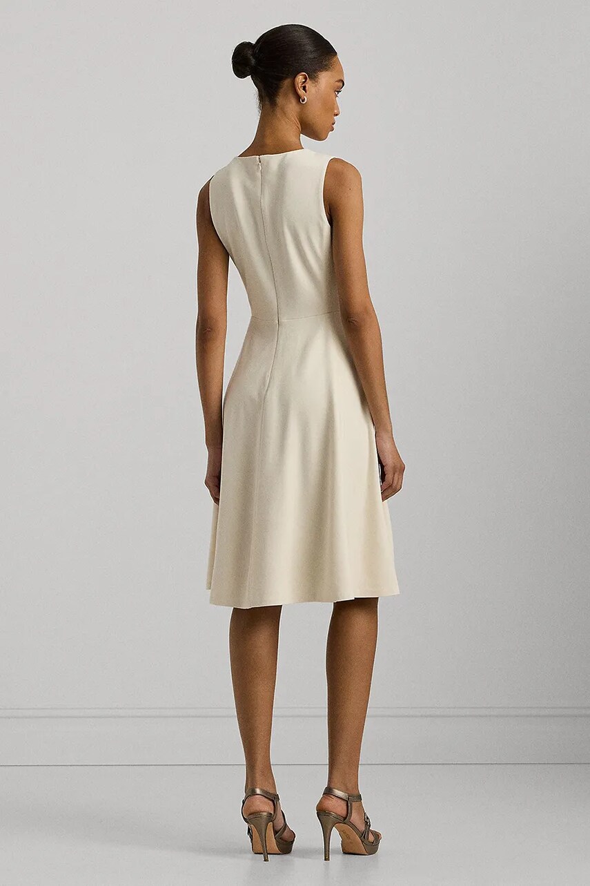 Сукня Lauren Ralph Lauren колір бежевий mini розкльошена