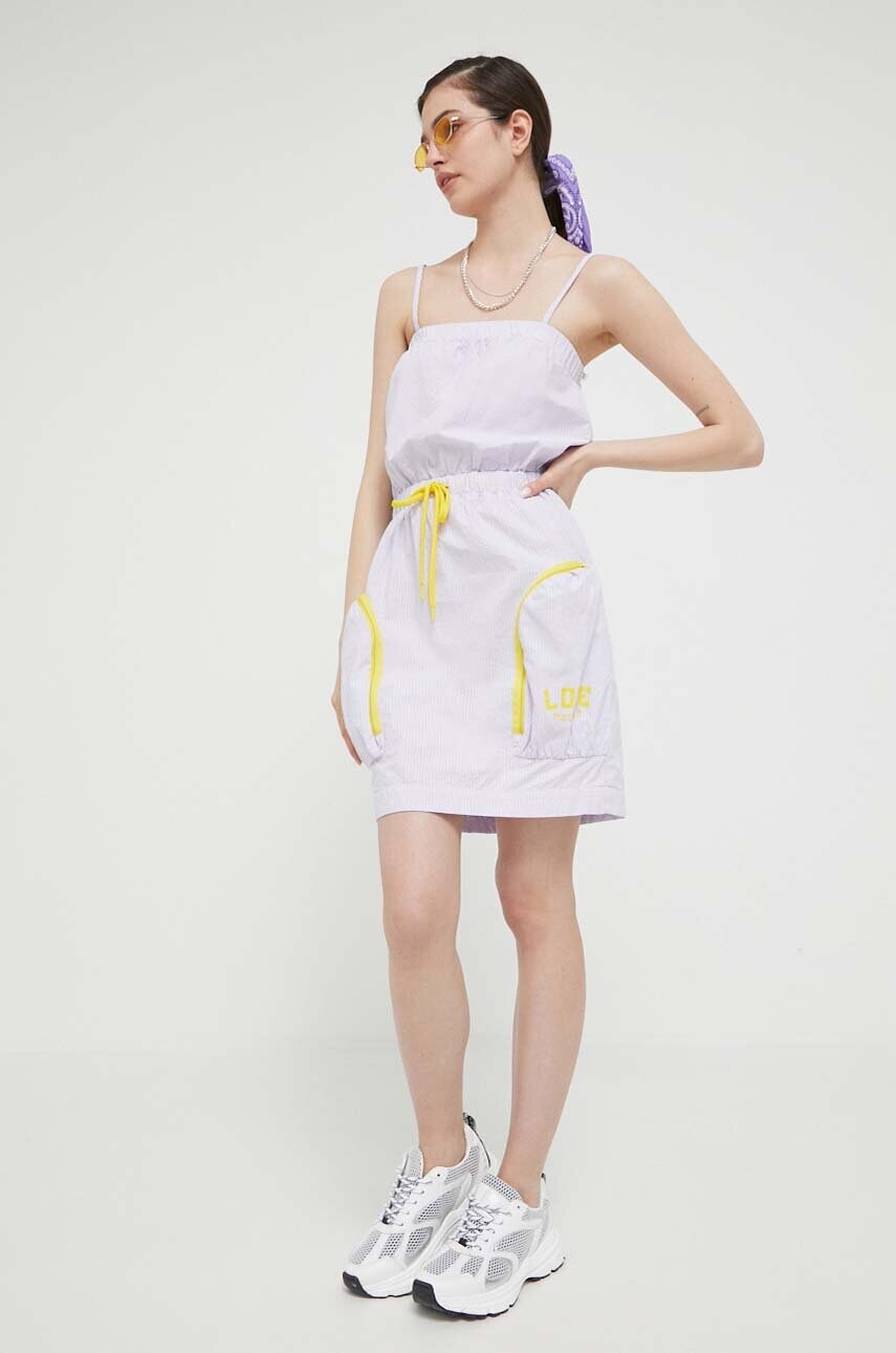 Сукня Love Moschino колір фіолетовий mini пряма