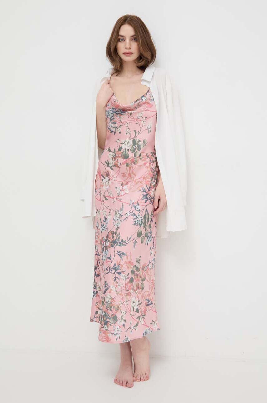 Сукня Guess колір рожевий maxi пряма