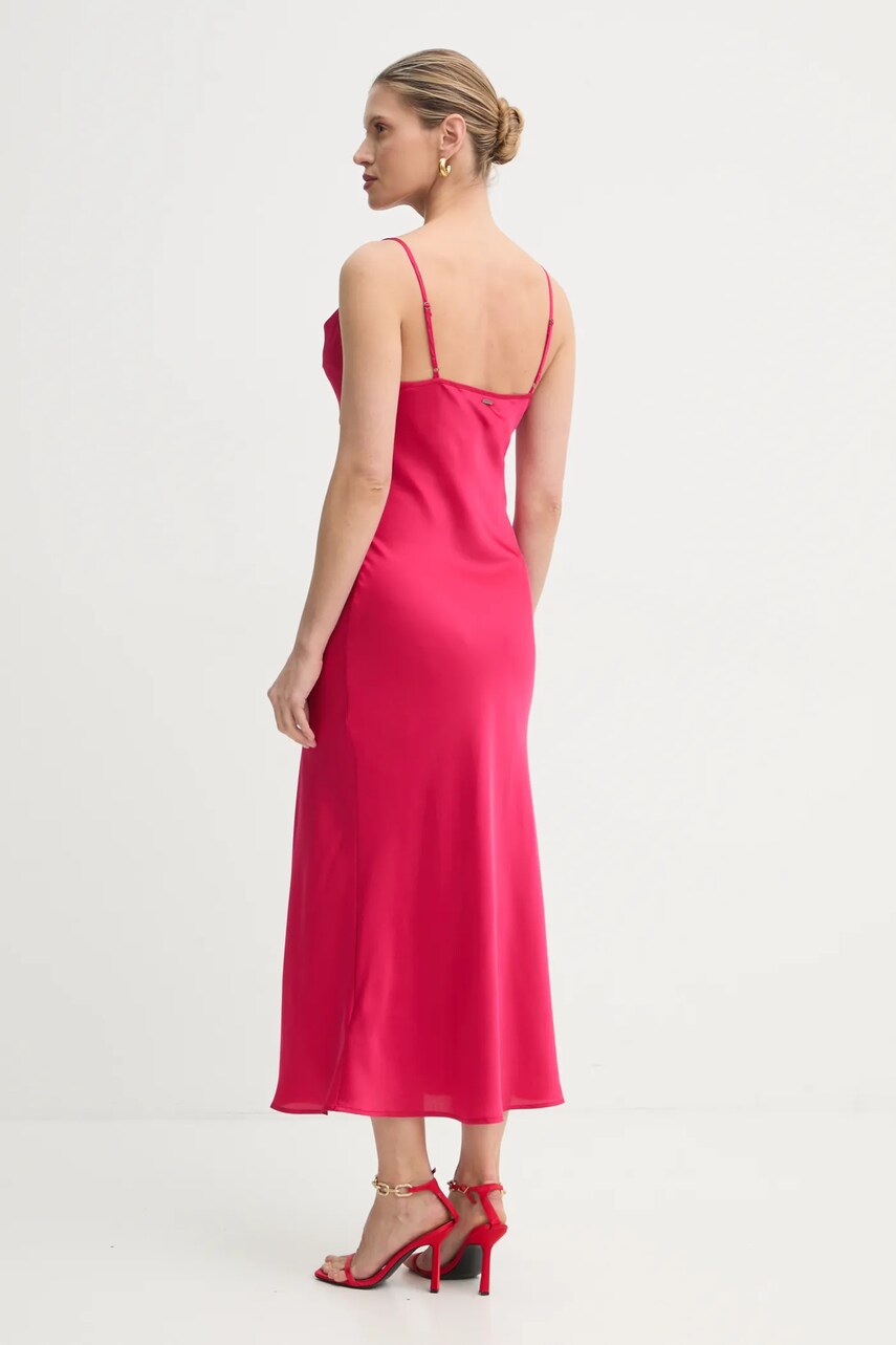 Сукня Guess колір рожевий maxi пряма