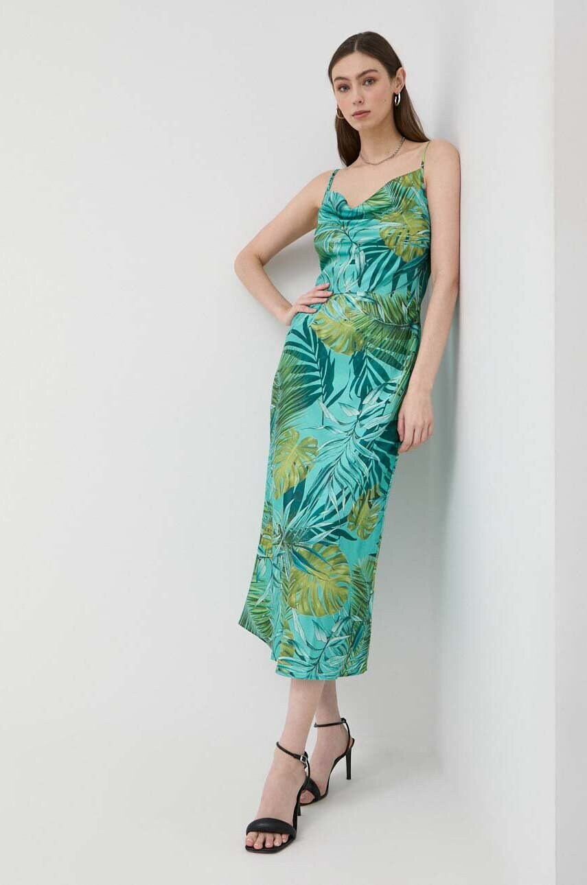 Сукня Guess колір бірюзовий maxi пряма