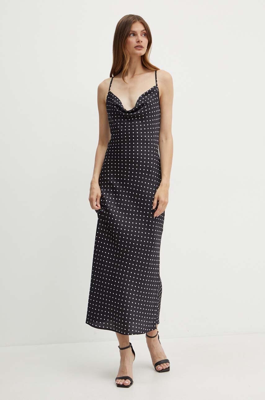 Сукня Guess колір чорний maxi пряма