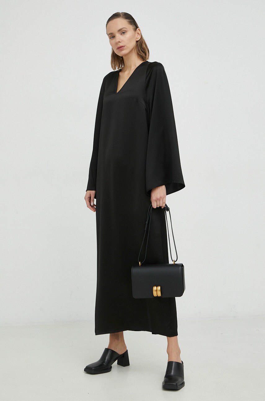 Сукня By Malene Birger Brynn колір чорний maxi пряма