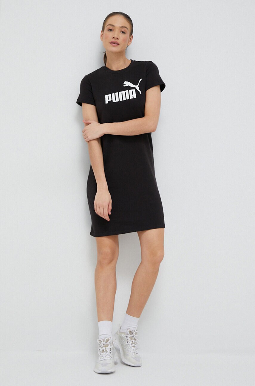 Сукня Puma колір чорний mini пряма
