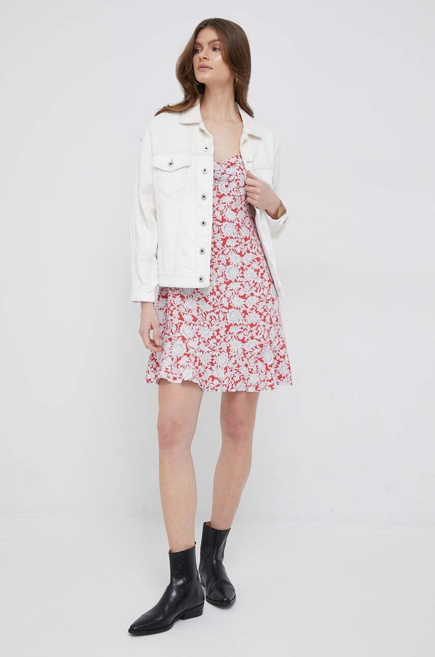 Сукня Pepe Jeans Pavana колір червоний mini пряма