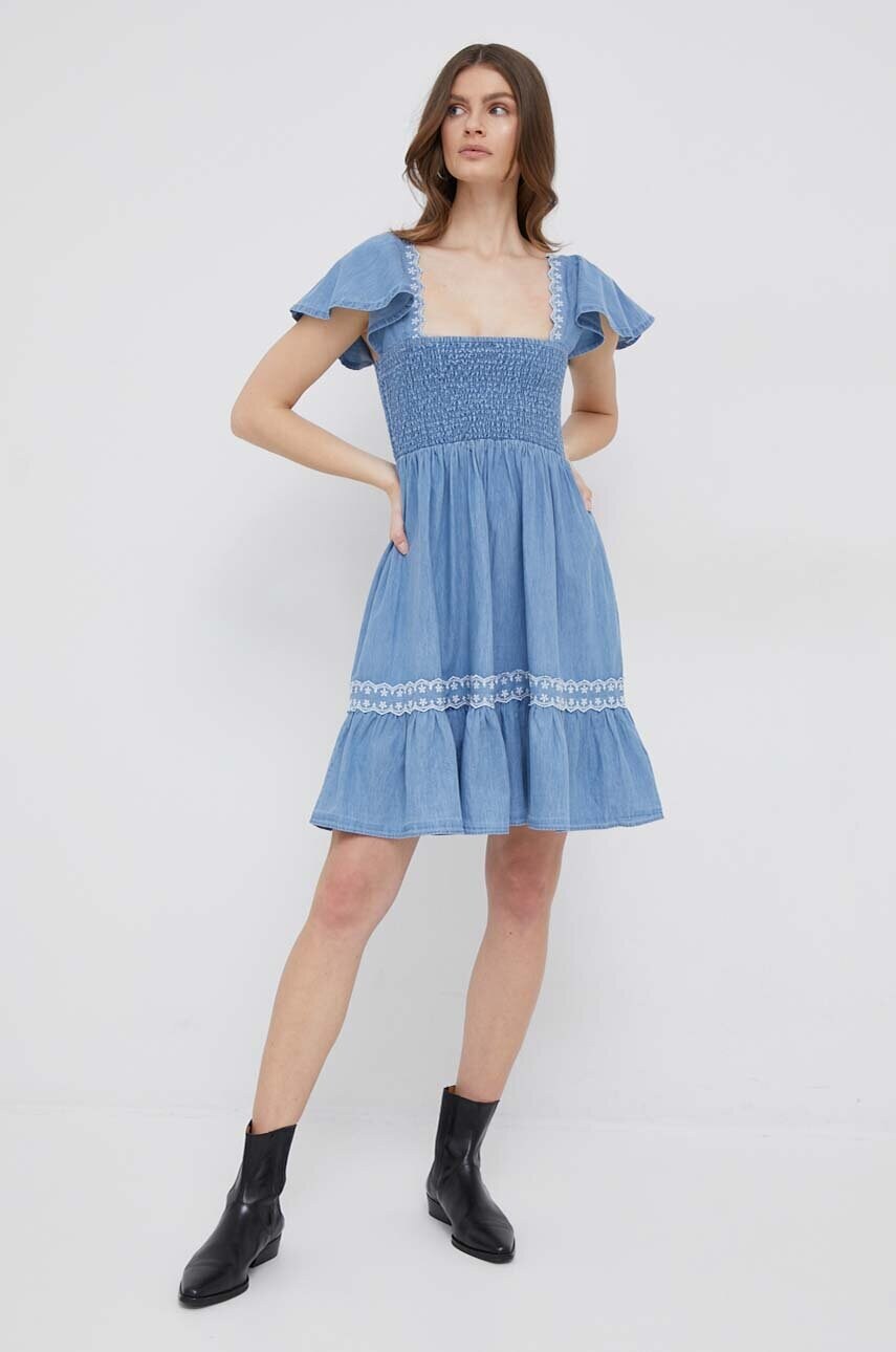 Джинсова сукня Pepe Jeans Adele mini розкльошена