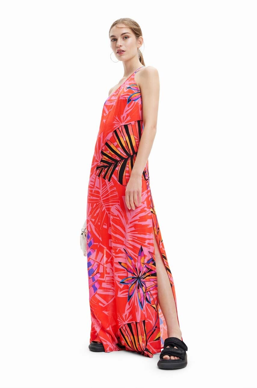 Сукня Desigual колір червоний maxi пряма