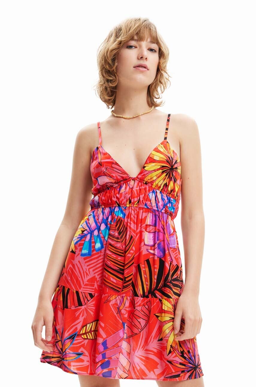 Сукня Desigual колір червоний mini oversize