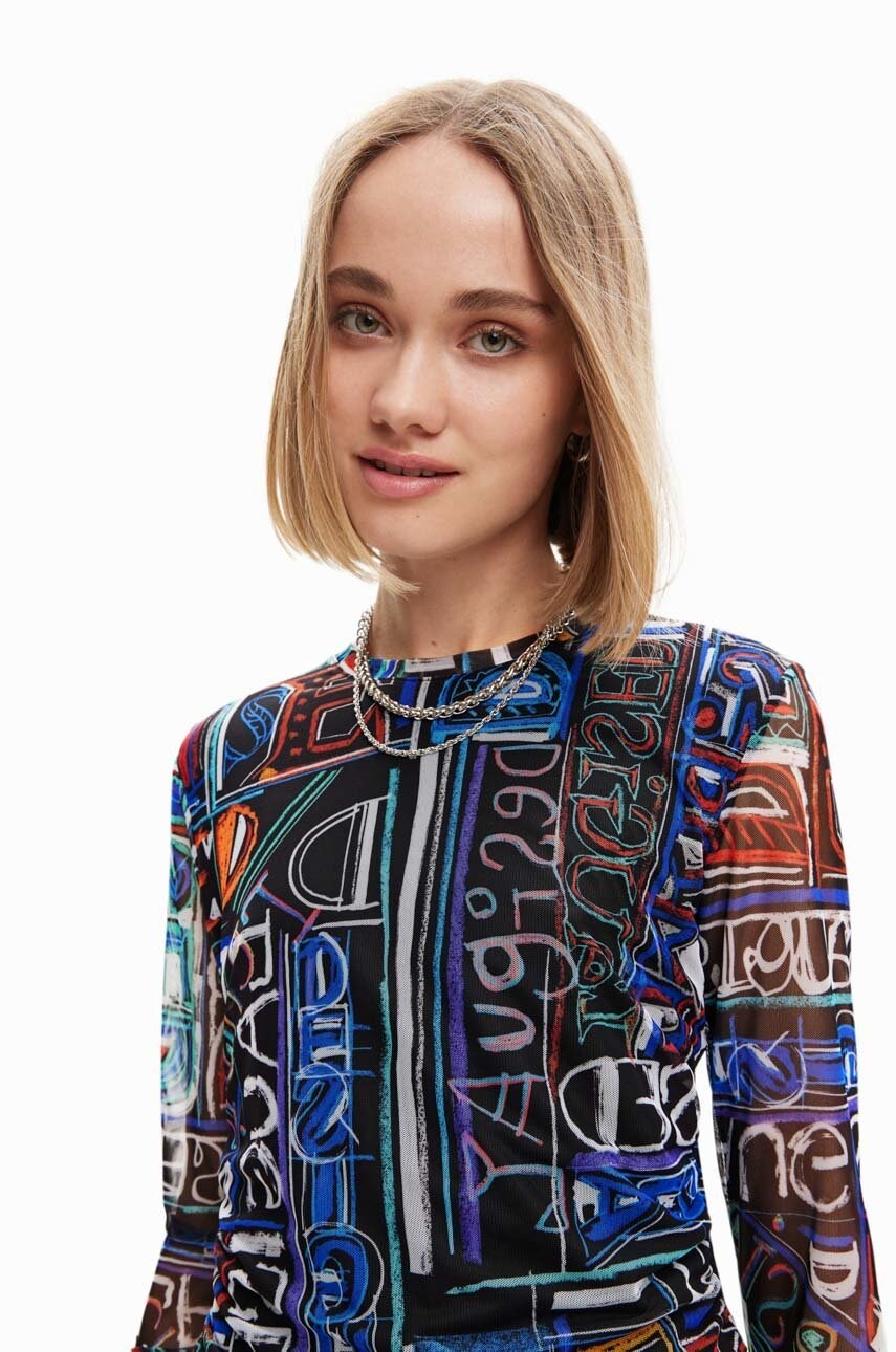 Сукня Desigual колір чорний mini облягаюча