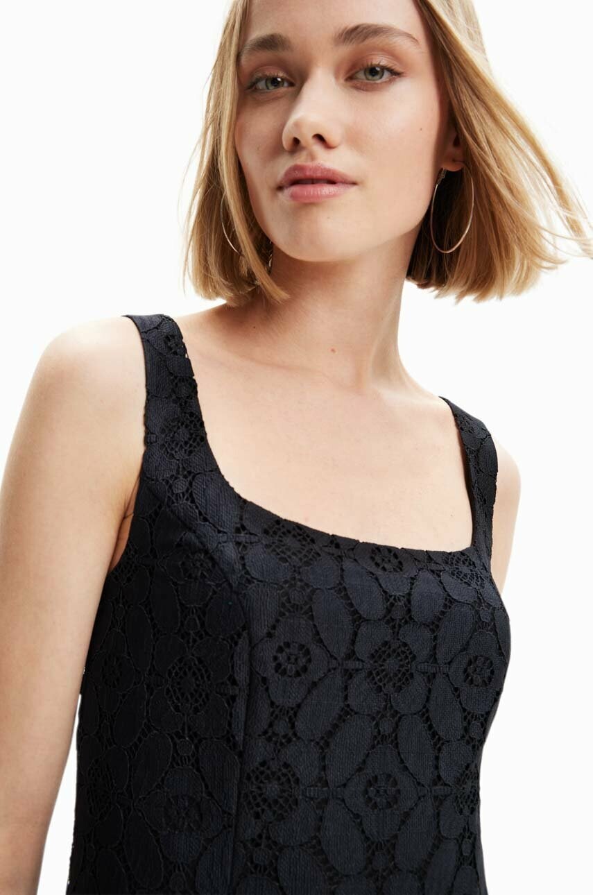 Сукня Desigual колір чорний mini пряма