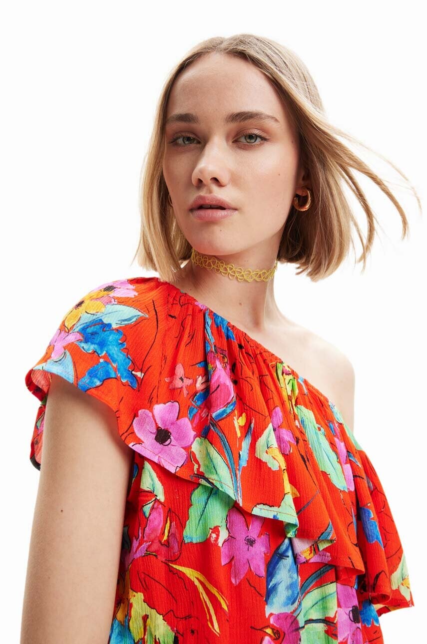 Сукня Desigual колір червоний mini пряма