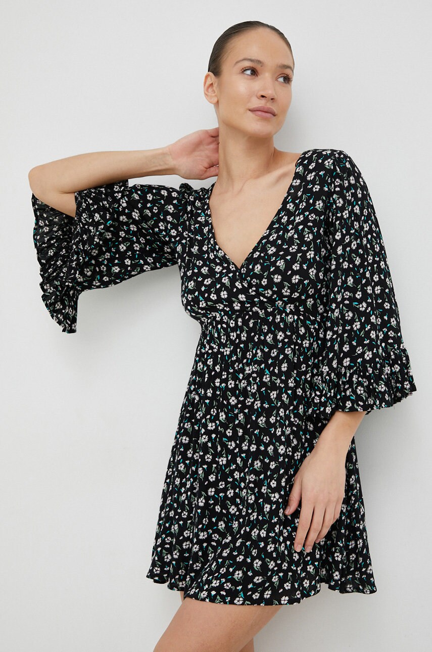 Сукня Billabong колір чорний mini розкльошена
