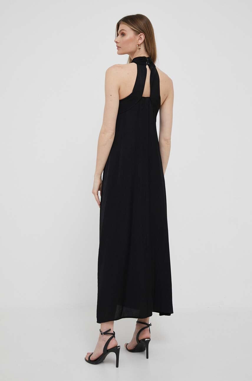 Сукня Sisley колір чорний maxi oversize