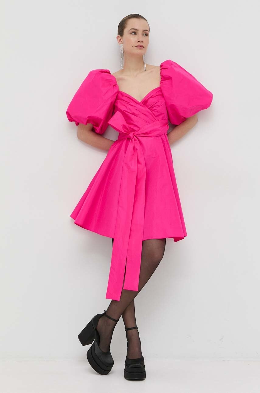 Сукня Pinko колір фіолетовий mini розкльошена