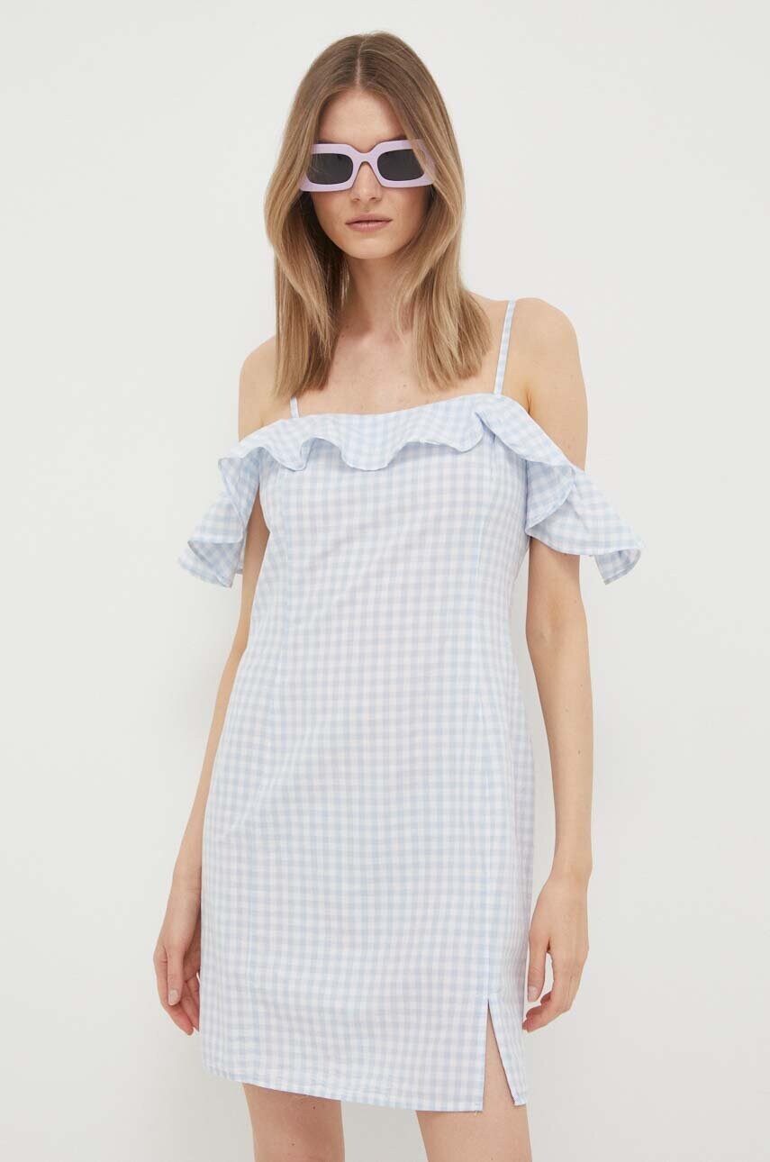 Сукня з домішкою льону United Colors of Benetton mini пряма