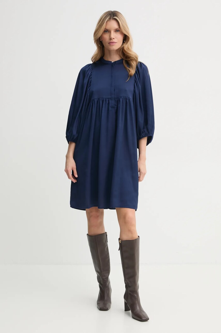 Сукня Bruuns Bazaar Acacia Sarina колір синій mini розкльошена