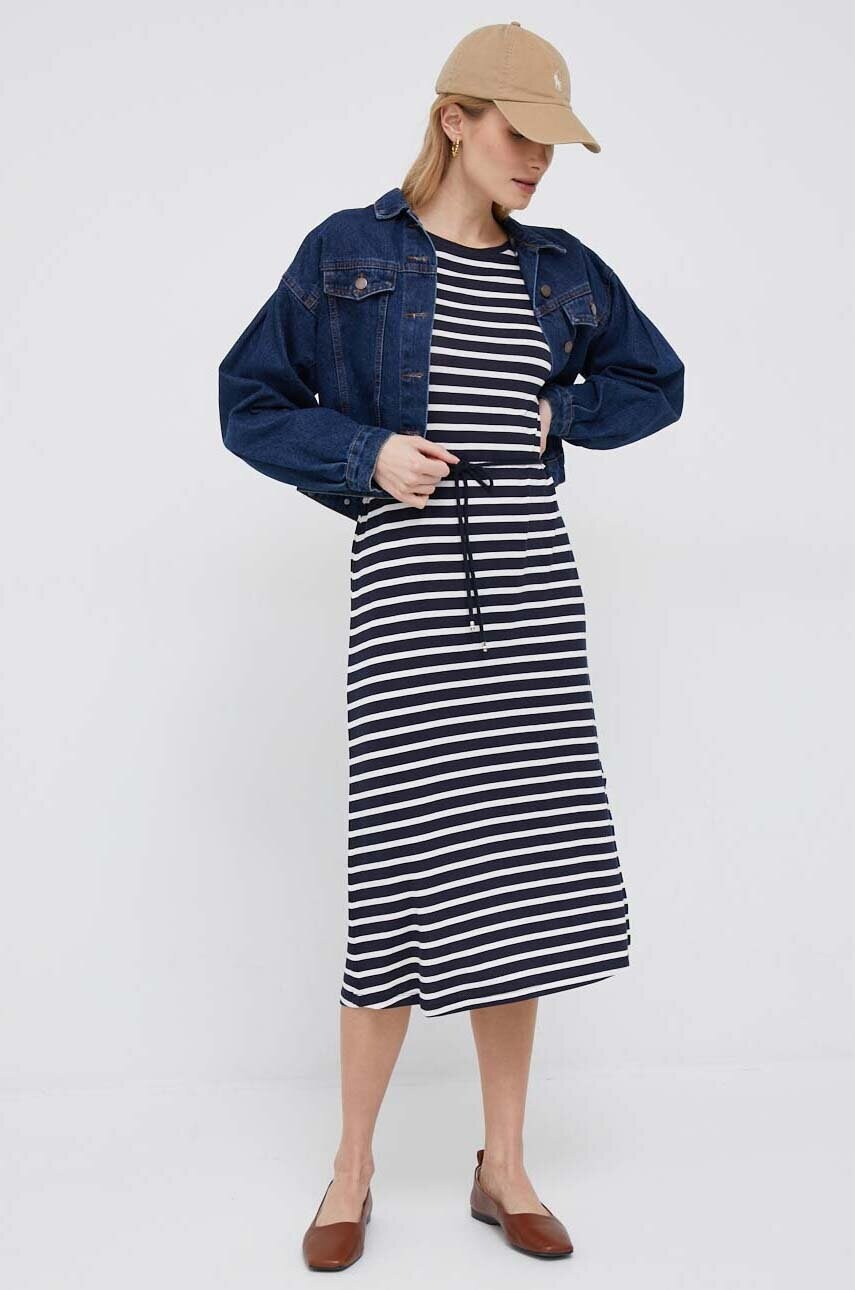 Сукня Tommy Hilfiger колір синій midi пряма