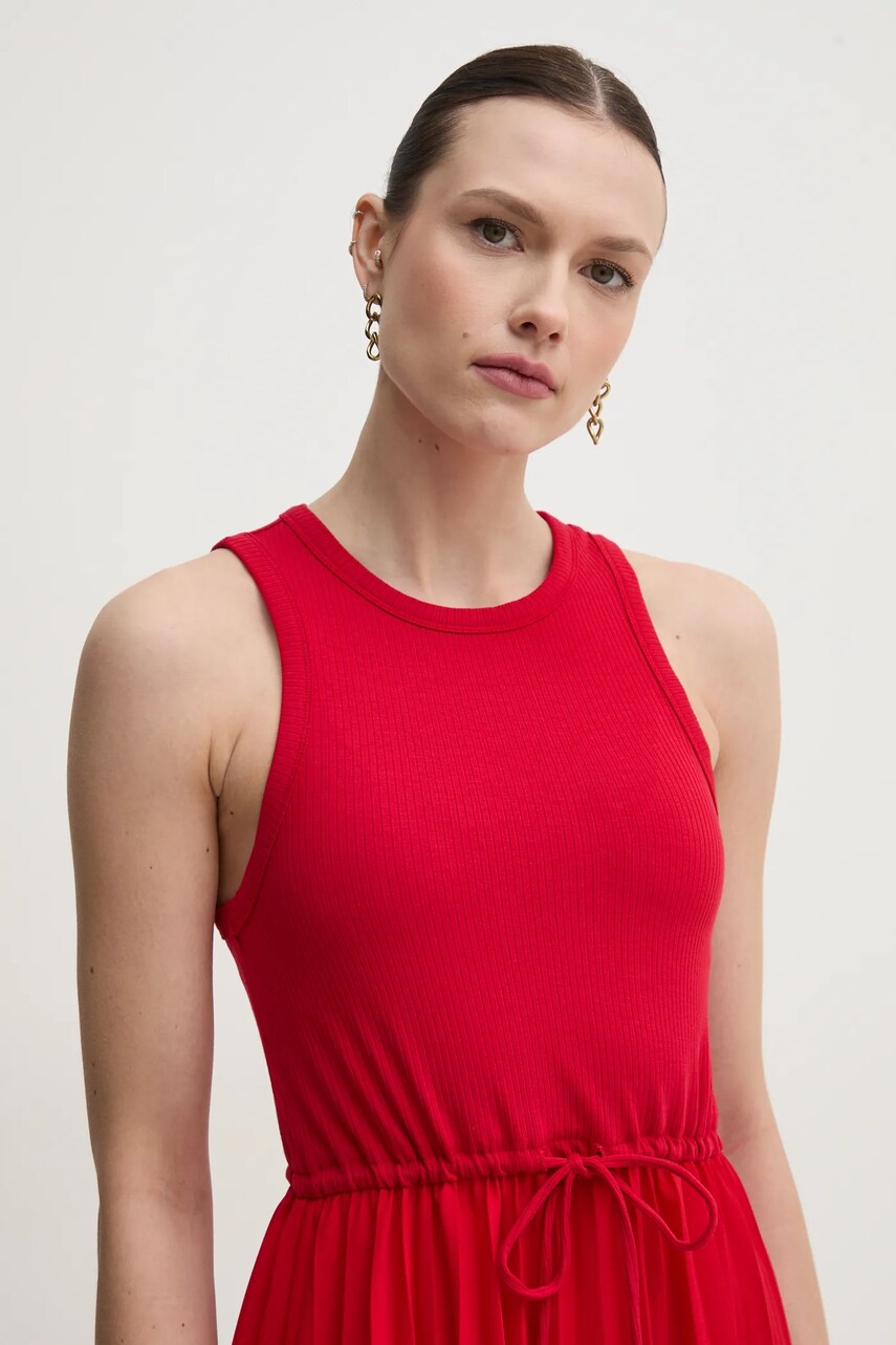 Сукня Tommy Hilfiger колір червоний midi розкльошена