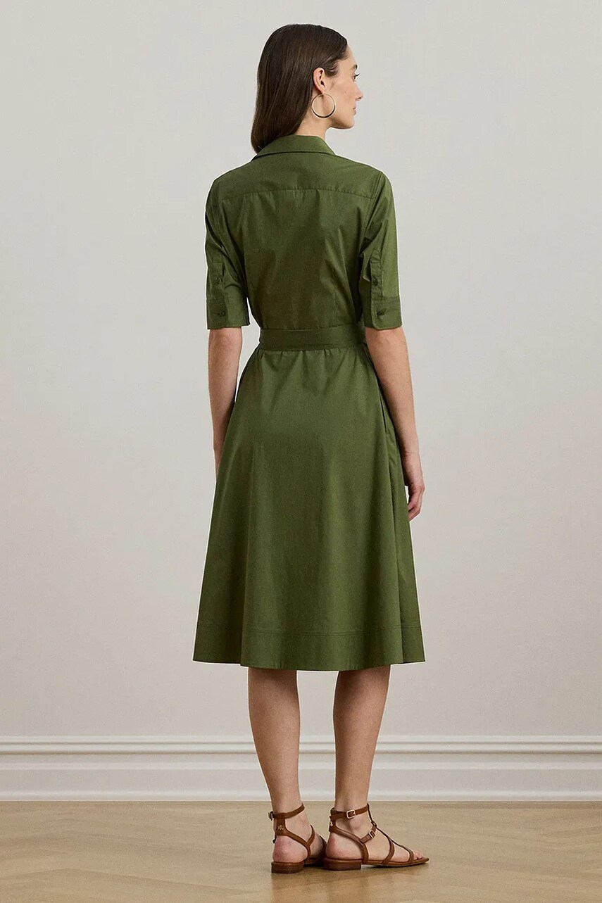Сукня Lauren Ralph Lauren колір зелений mini розкльошена