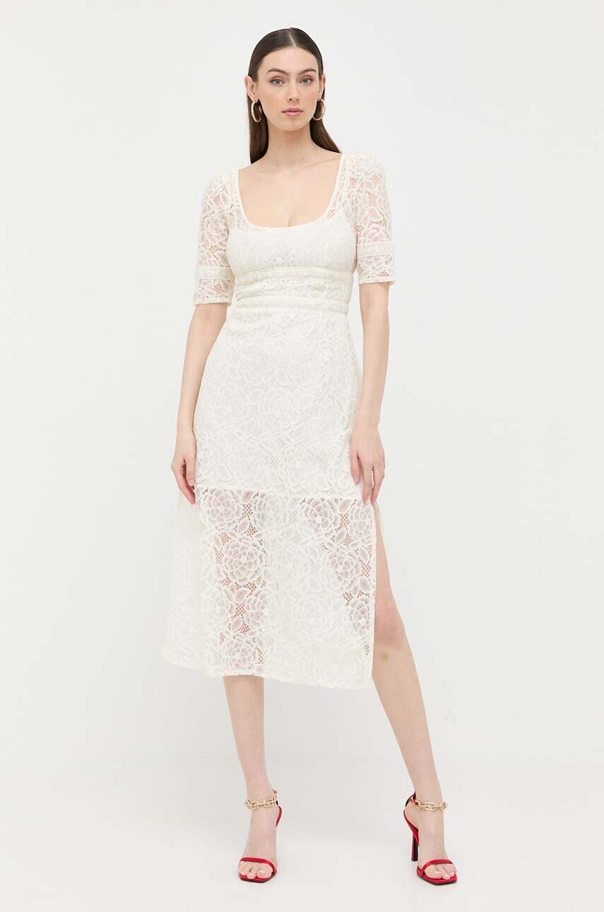 Сукня For Love & Lemons колір бежевий midi пряма