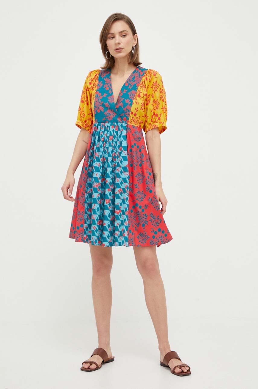 Бавовняна сукня Weekend Max Mara mini розкльошена