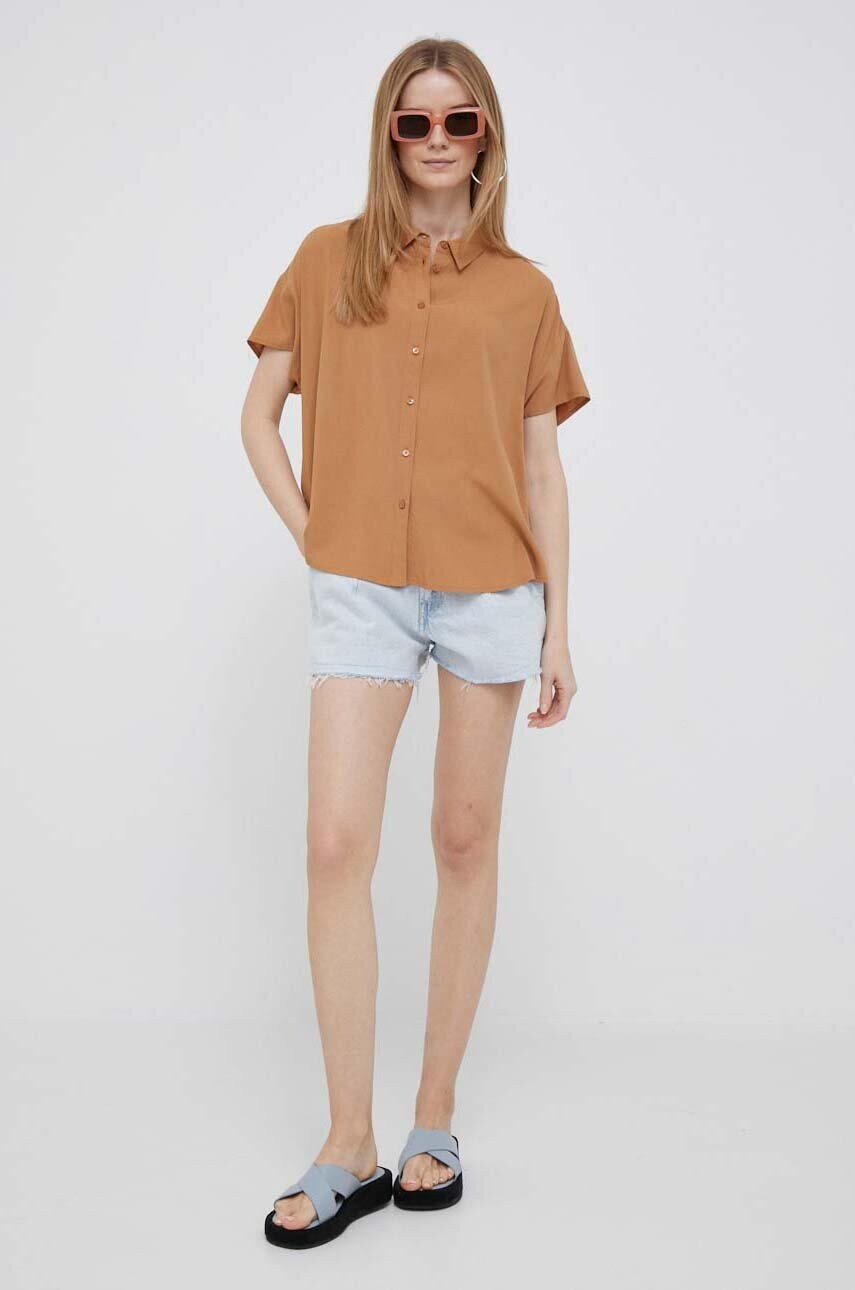 Джинсові шорти Pepe Jeans Summer Sky жіночі однотонні висока посадка