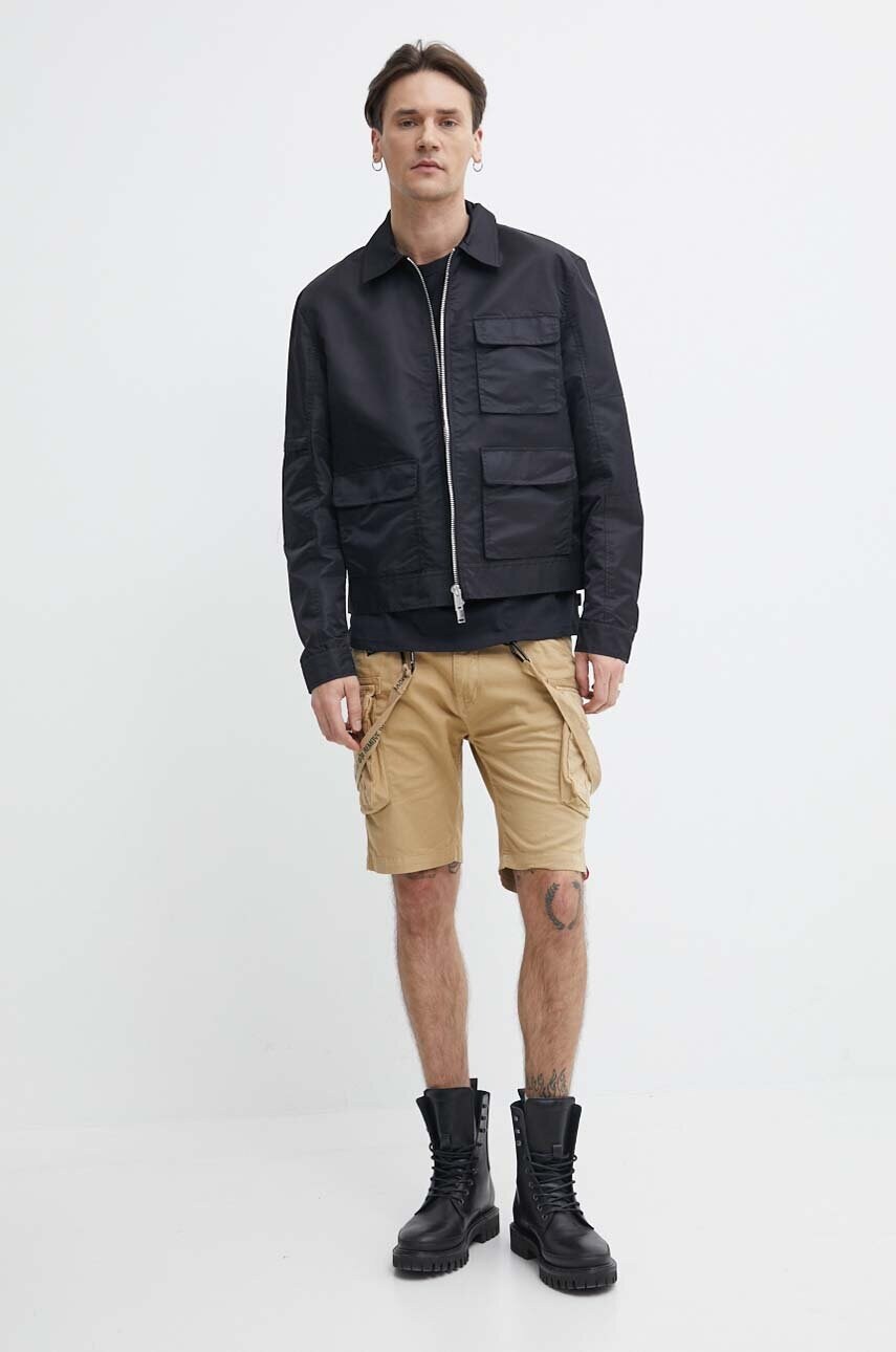 Шорти Alpha Industries чоловічі колір чорний