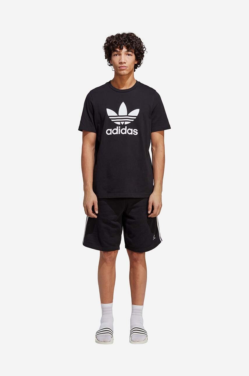 Бавовняні шорти adidas Originals Adicolor Classics 3-Stripes Sweat колір чорний IA6351-black