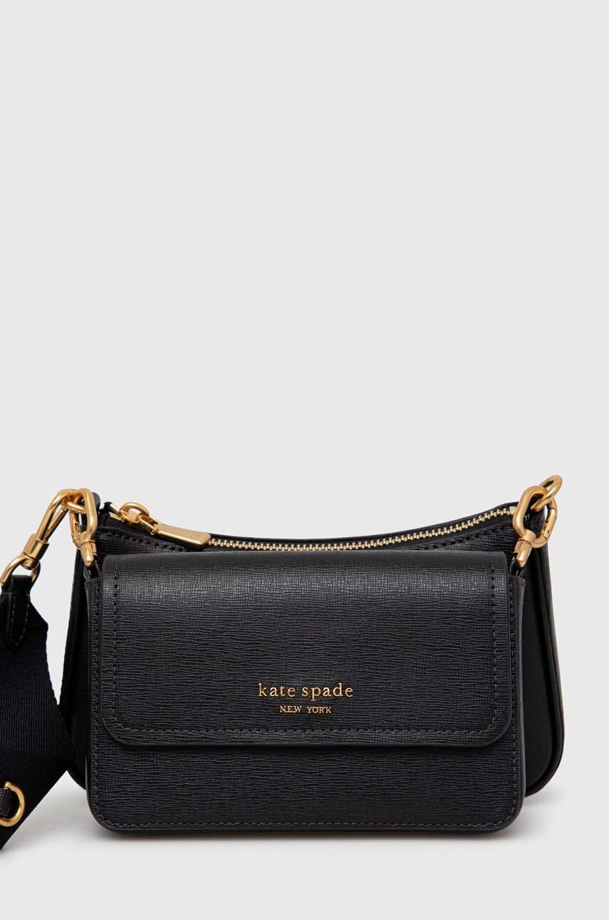 шкіряна сумочка Kate Spade колір чорний