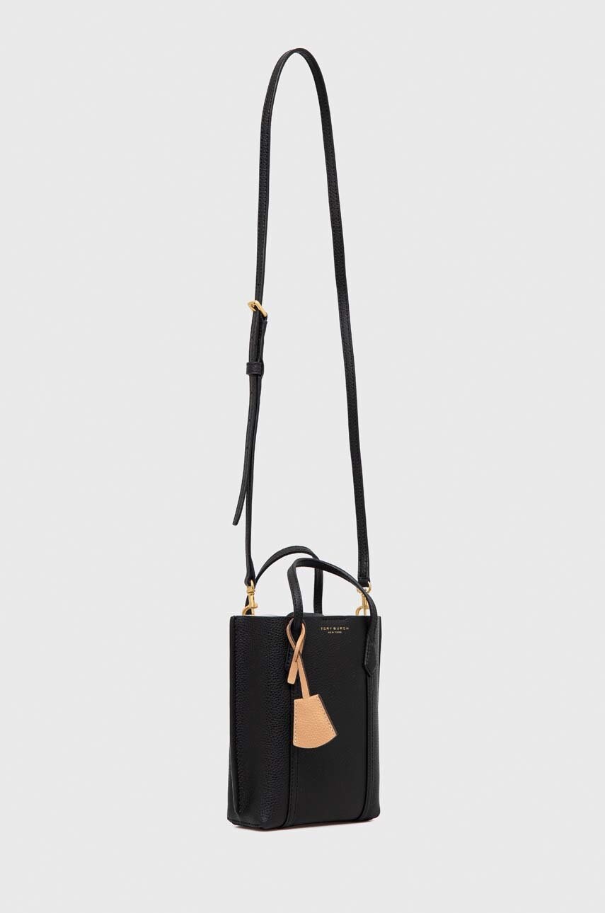 Шкіряна сумочка Tory Burch колір чорний