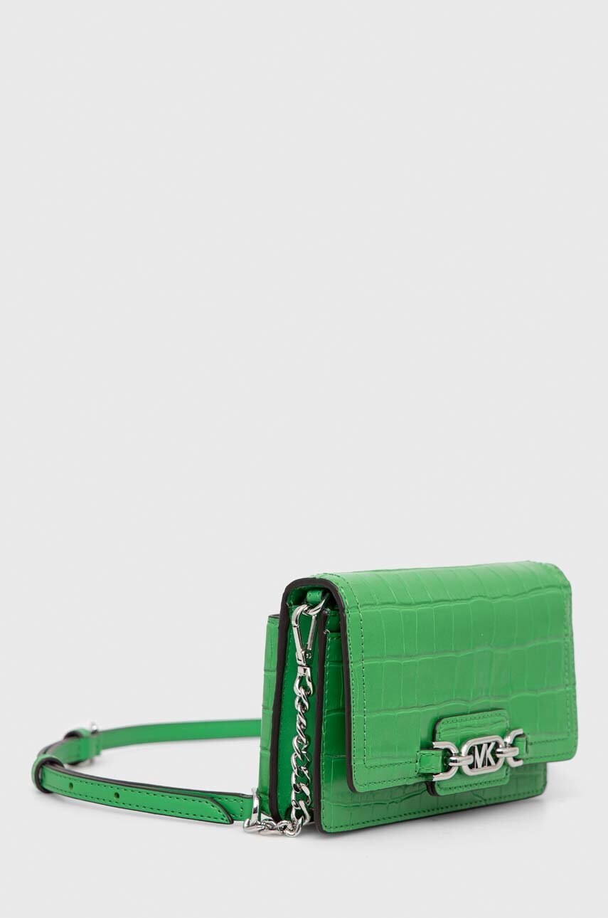 Шкіряна сумка MICHAEL Michael Kors колір зелений