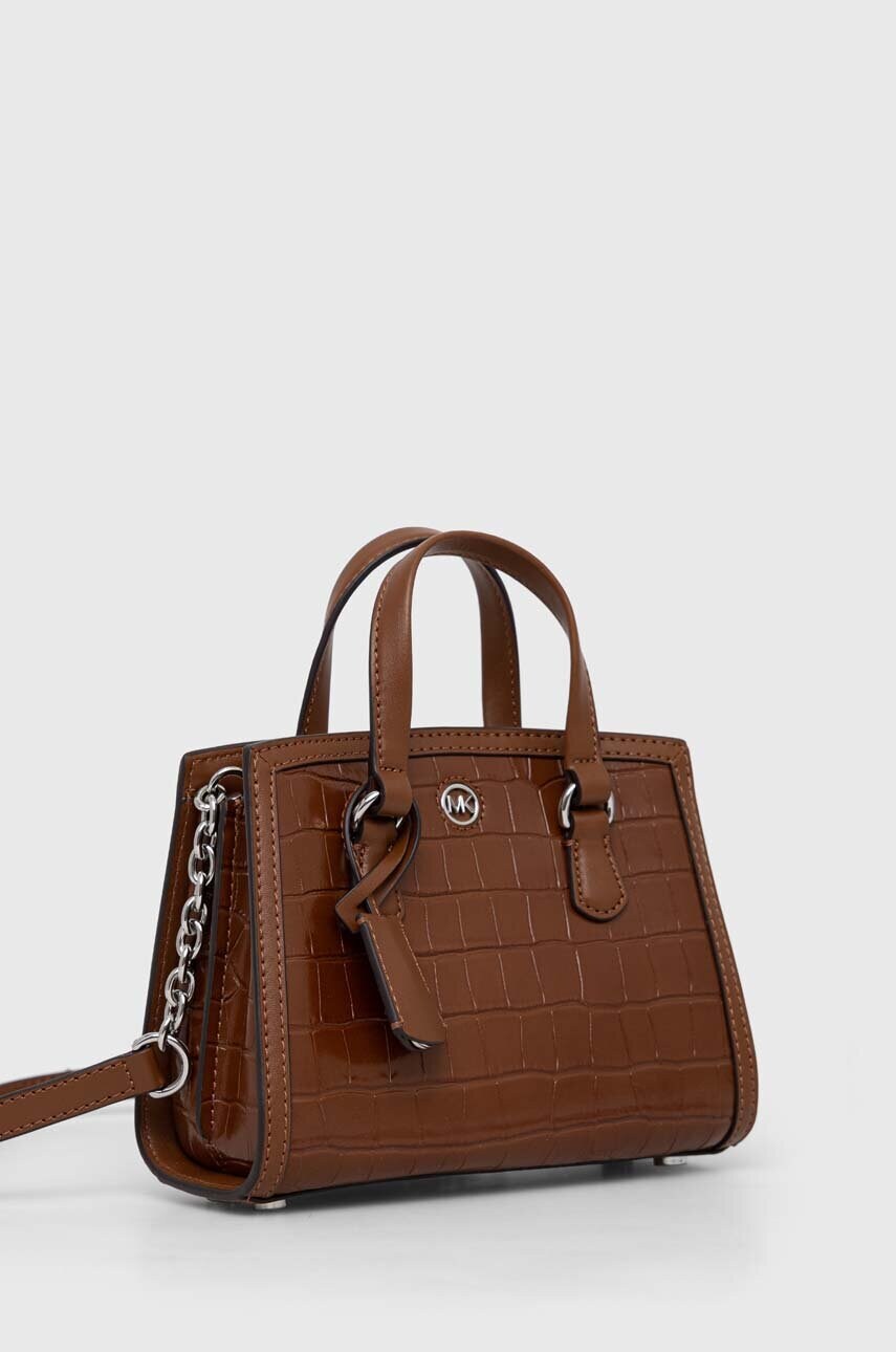 Шкіряна сумочка MICHAEL Michael Kors колір коричневий