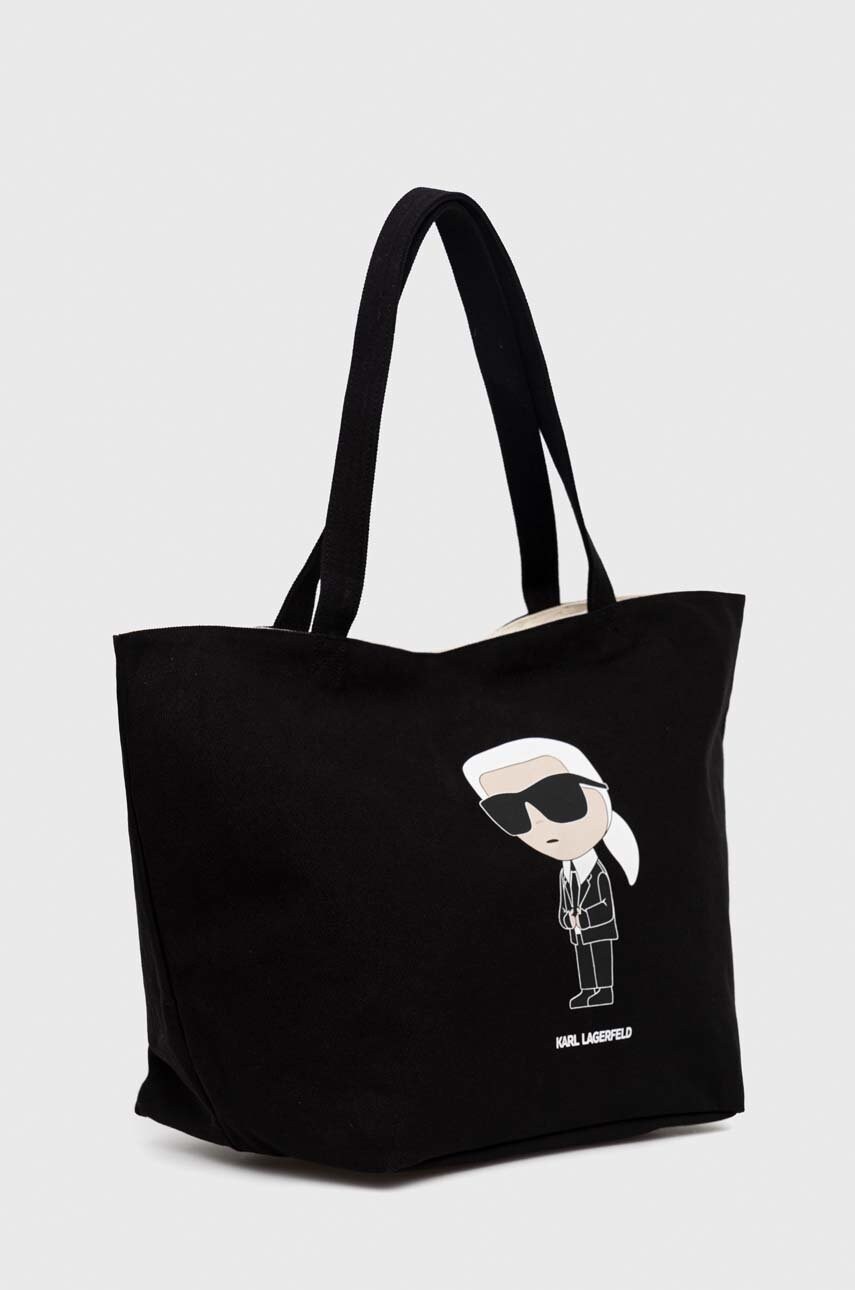 Бавовняна сумка Karl Lagerfeld колір чорний