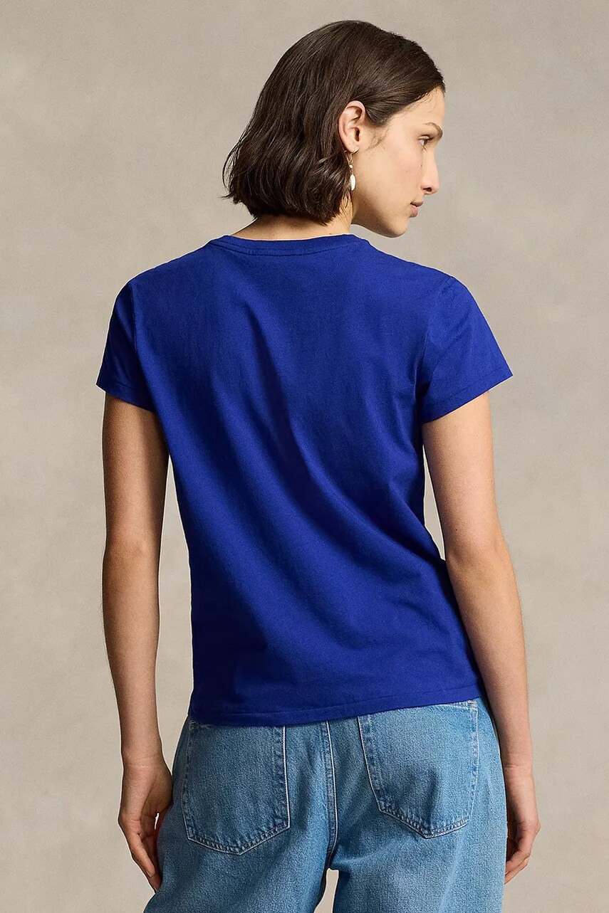 Бавовняна футболка Polo Ralph Lauren жіноча колір бірюзовий 211898698