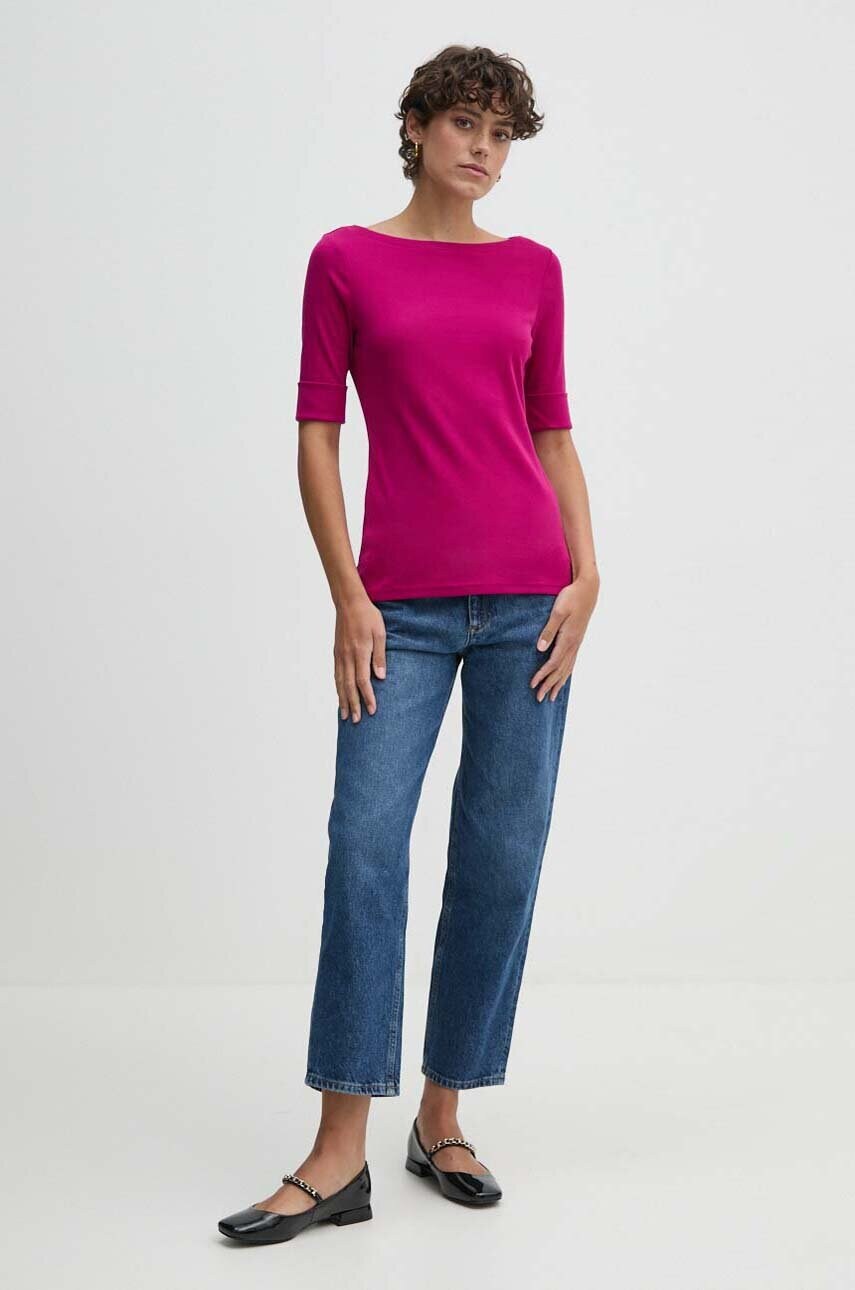 Футболка Lauren Ralph Lauren жіноча колір рожевий 200654963