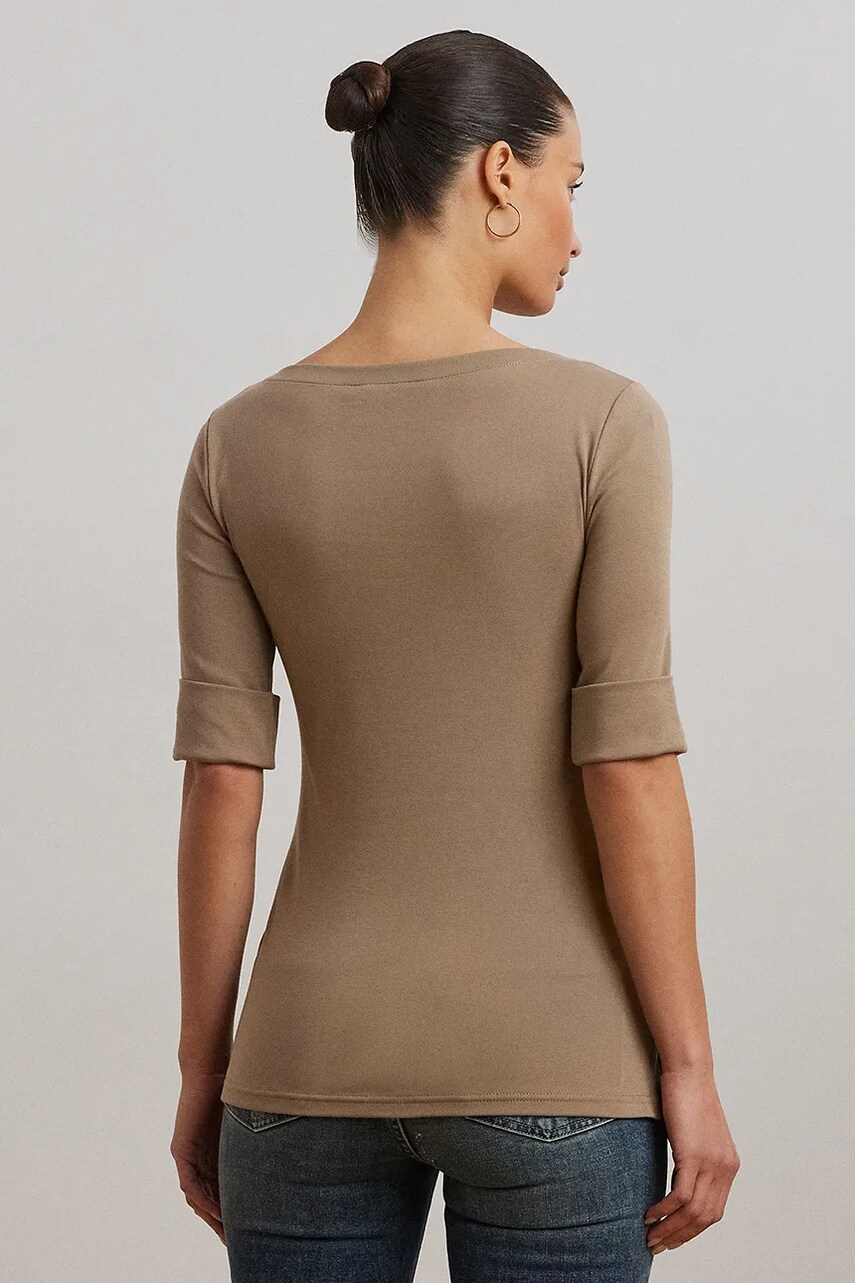Футболка Lauren Ralph Lauren жіноча колір коричневий 200654963
