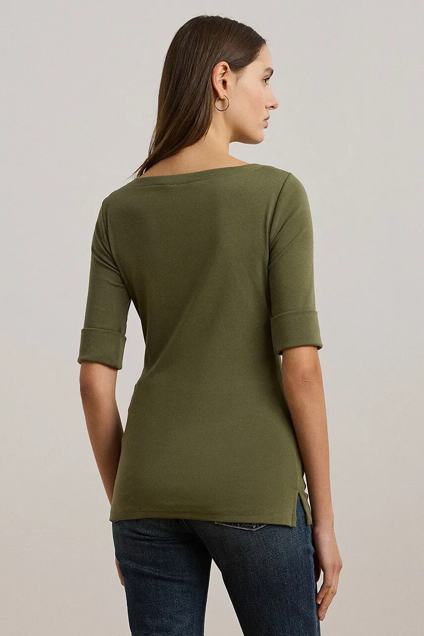 Футболка Lauren Ralph Lauren жіноча колір зелений 200654963
