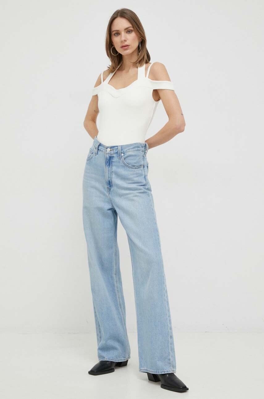 Боді Guess жіночі колір бежевий