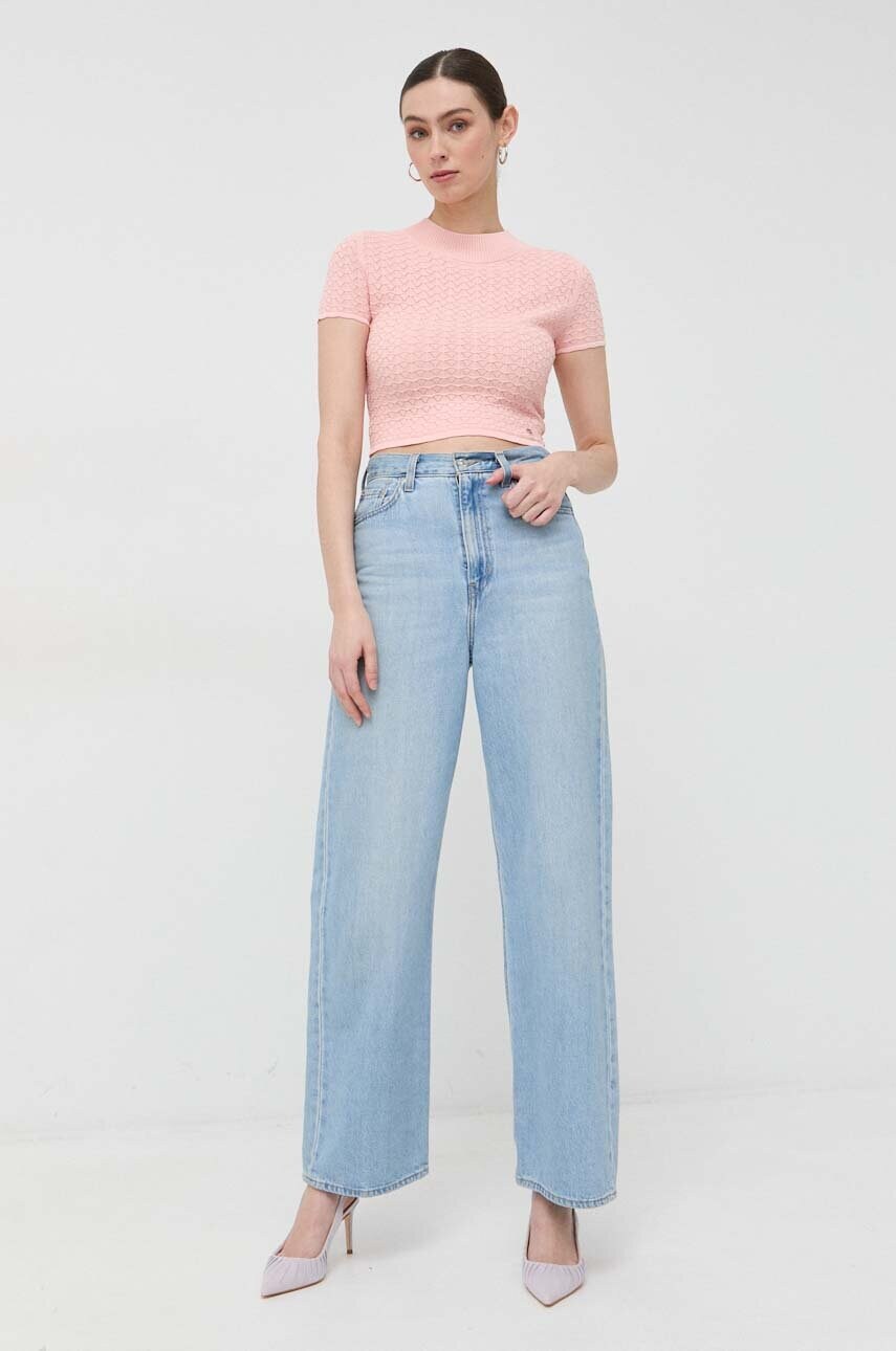 Футболка Guess жіночий колір рожевий