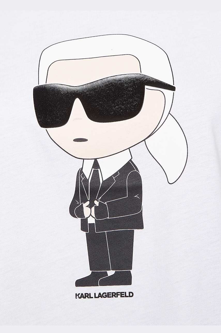 Бавовняна футболка Karl Lagerfeld жіночий колір білий