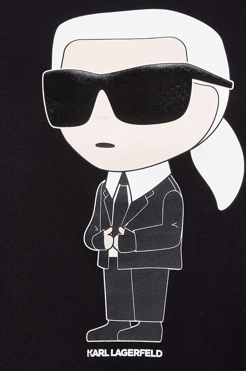 Бавовняна футболка Karl Lagerfeld жіночий колір чорний