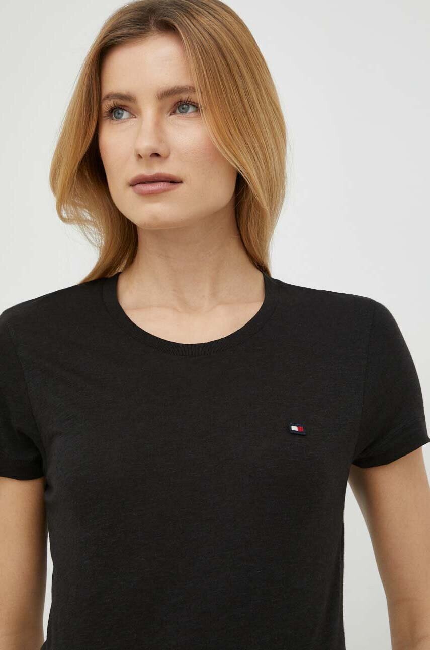 Футболка Tommy Hilfiger жіночий колір чорний