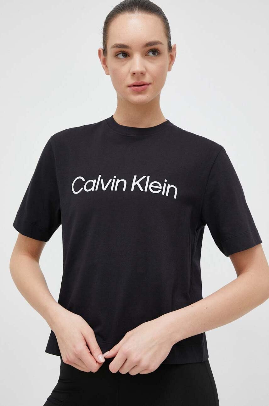 Купити Спортивна футболка Calvin Klein Performance Effect колір чорний – головне зображення