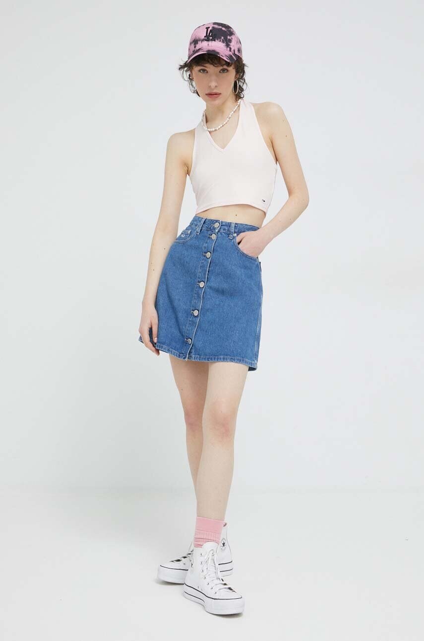 Топ Tommy Jeans жіночий колір рожевий